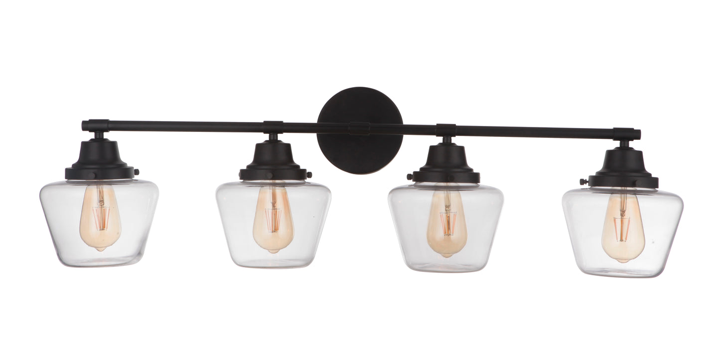 19538FB4 - Essex 4 Light 38" Wide Vanity Light - Flat Black