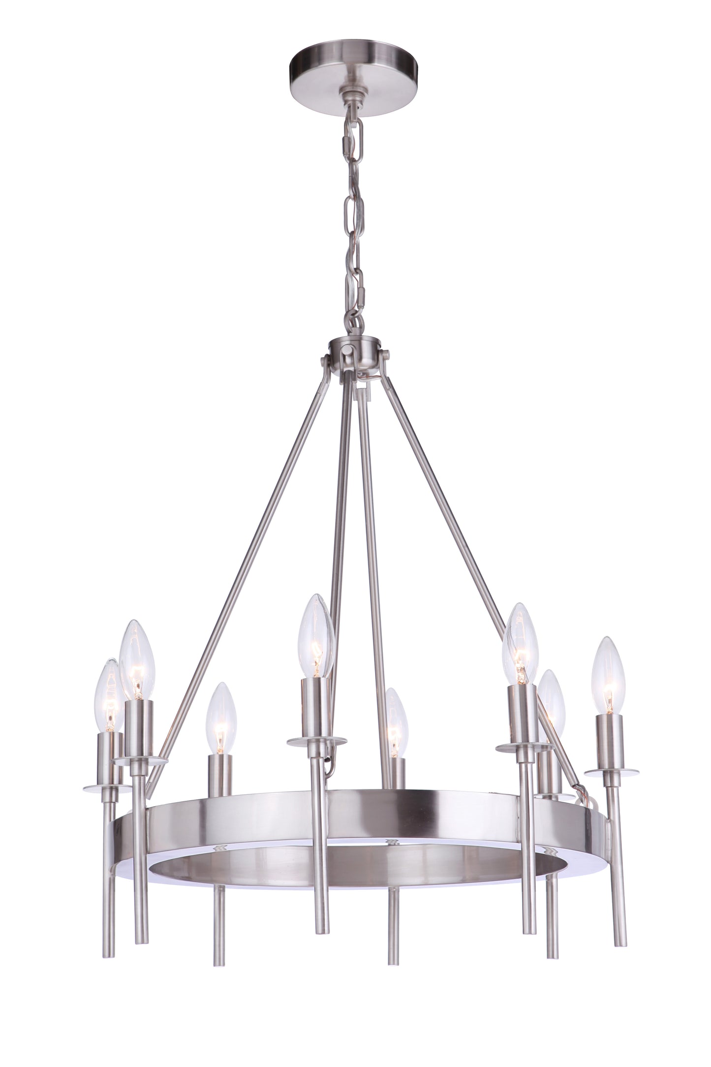 54328-BNK - Larrson 8 Light 20" Wide Chandelier - Brushed Nickel