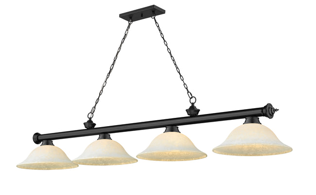 2306-4MB-WM16 - Cordon 4 Light 82" Billiard - Matte Black