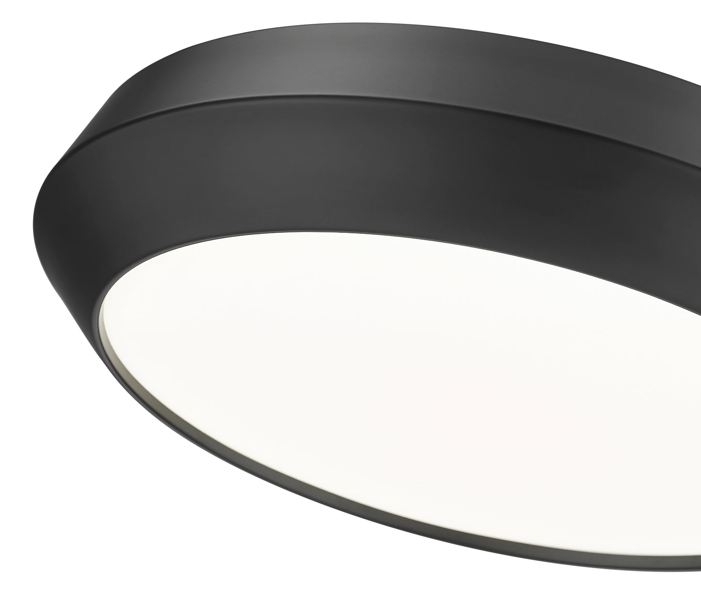 7701F16-MB-LED - Quasars 1 Light Flush 16" Mount - Matte Black