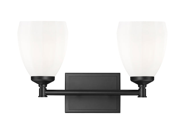 7004-2V-MB - Oren 2 Light 16" Vanity - Matte Black