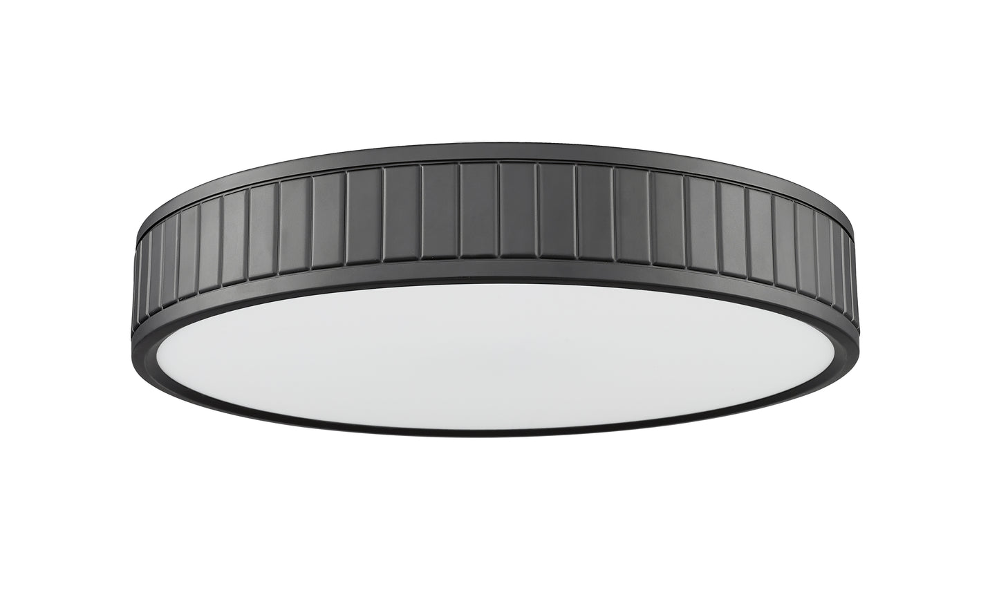 1005F16-MB-LED - Madison 1 Light Flush 16" Mount - Matte Black