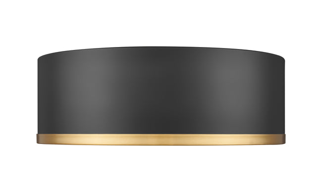 1018F12-MB-MGLD-LED - Bradley 1 Light Flush 12" Mount - Matte Black / Modern Gold