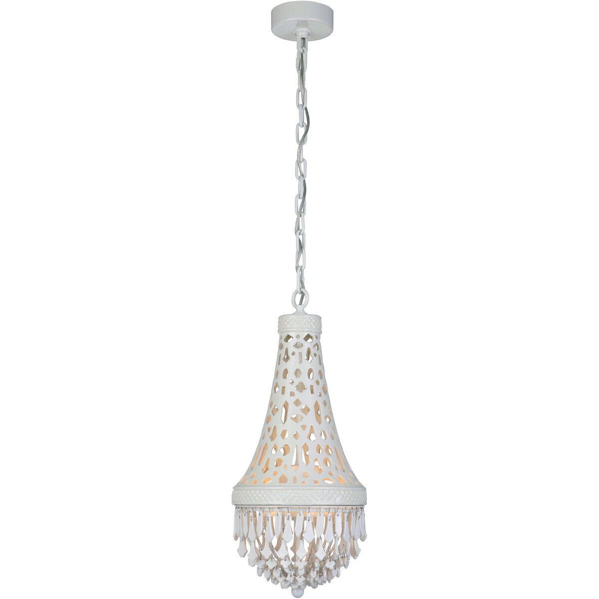 50920-W-LED - Nico 1 Light 10.13" Wide Chandelier - White
