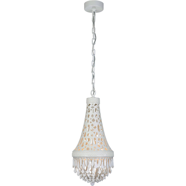 50920-W-LED - Nico 1 Light 10.13" Wide Chandelier - White