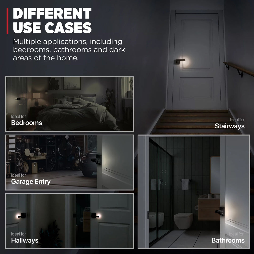 Halifax Passage LED Lever w/Square Rosette - Matte Black