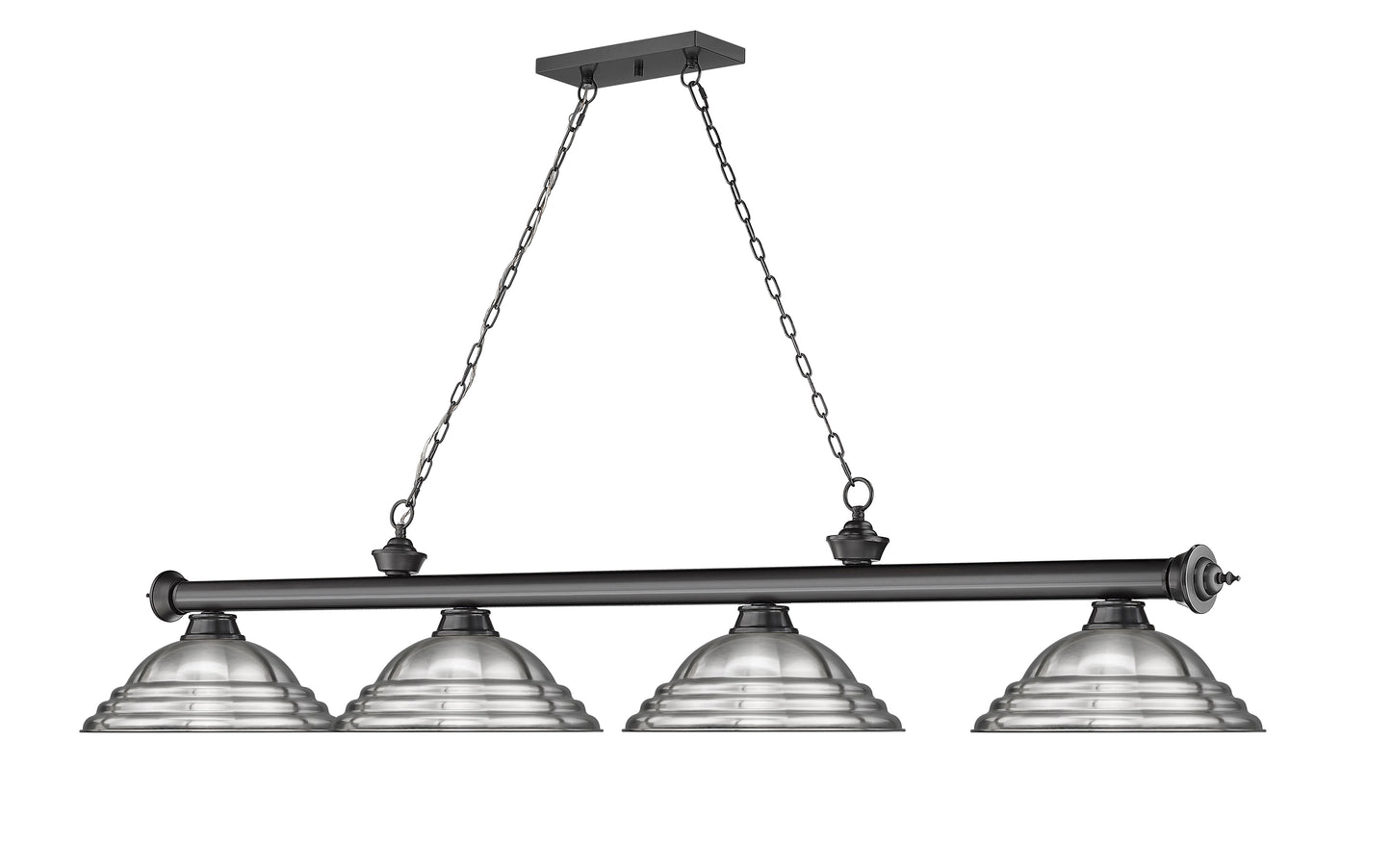2306-4BP-SBN - Cordon 4 Light 82" Billiard - Bronze Plate