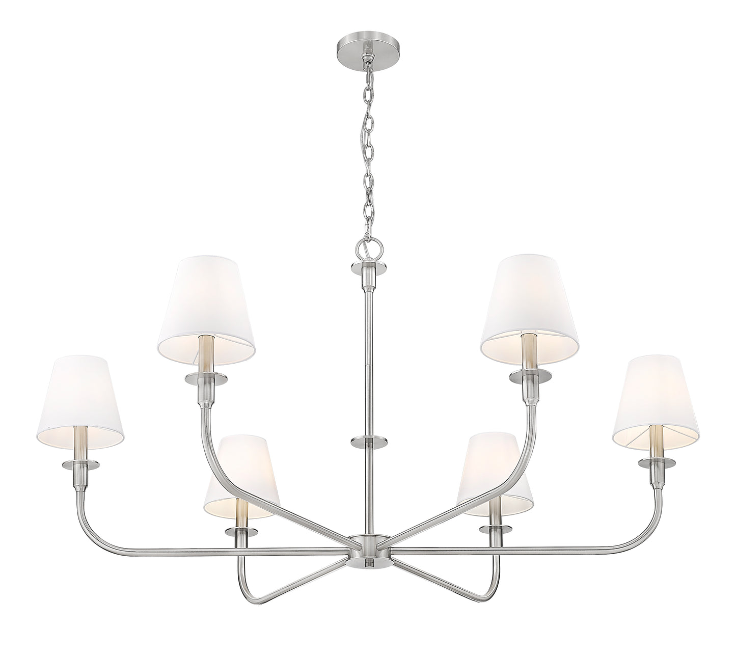 3049-45BN - Tova 6 Light 49" Chandelier - Brushed Nickel