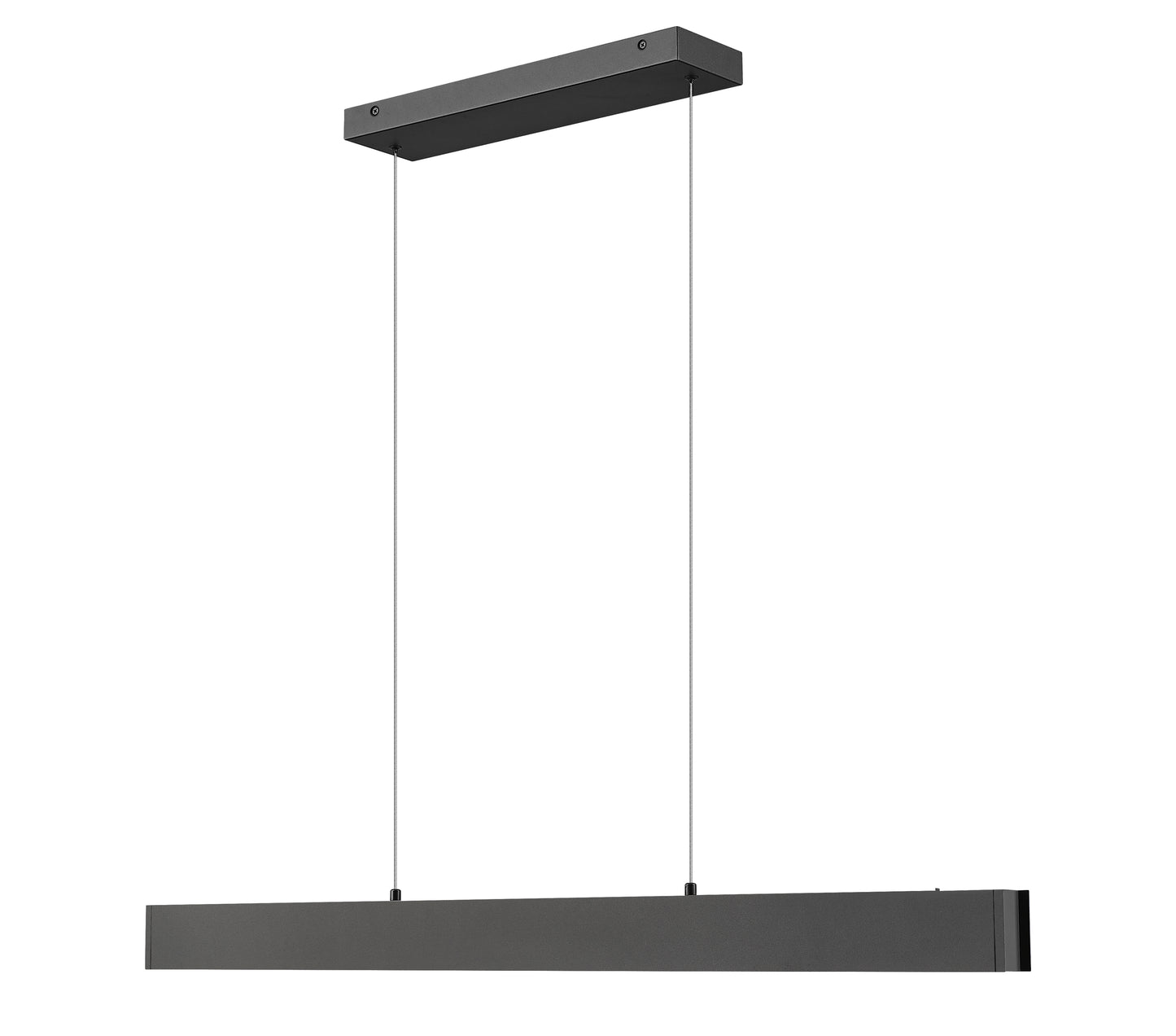 1016-45L-MB-LED - Hudson 1 Light Linear 45" Chandelier - Matte Black