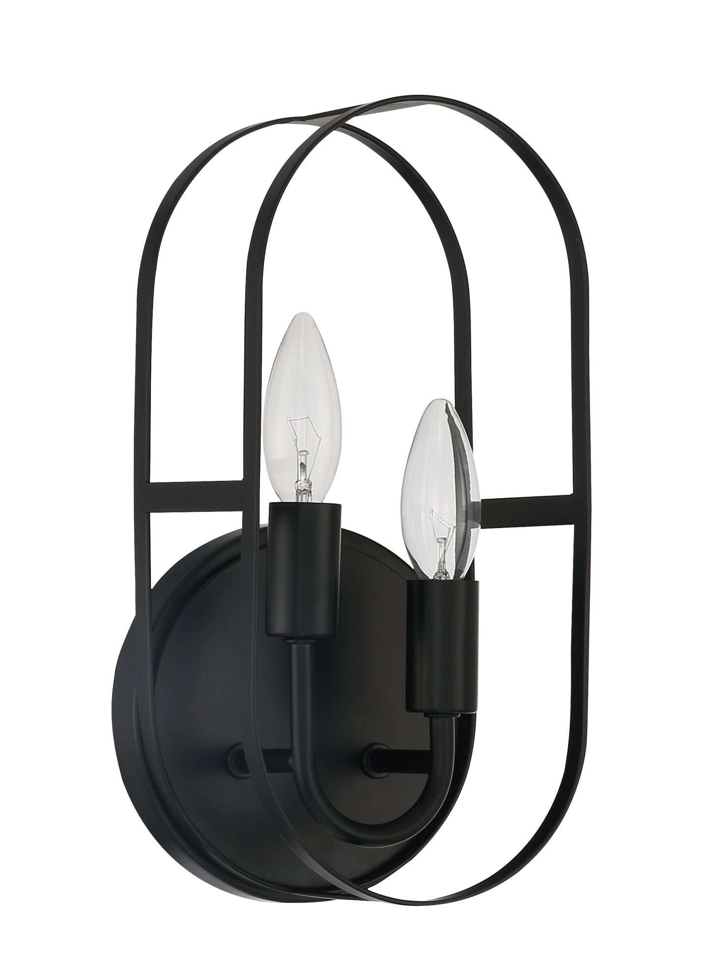 12806FB2 - Mindful 2 Light 12.5" High Wall Sconce - Flat Black
