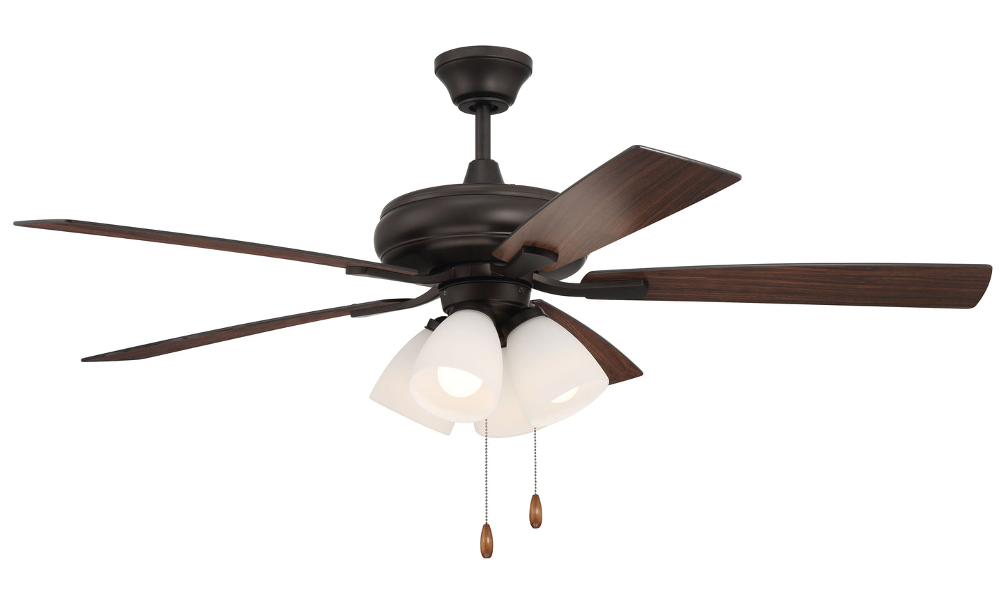 ECF114ESP5-ESPWLN - Eos Frost 4 Light 52" 5 Blade Ceiling Fan with Light Kit - Espresso