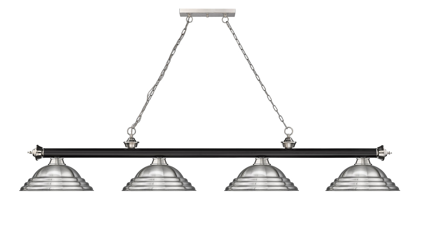 2306-4MB-BN-SBN - Cordon 4 Light 82" Billiard - Matte Black / Brushed Nickel