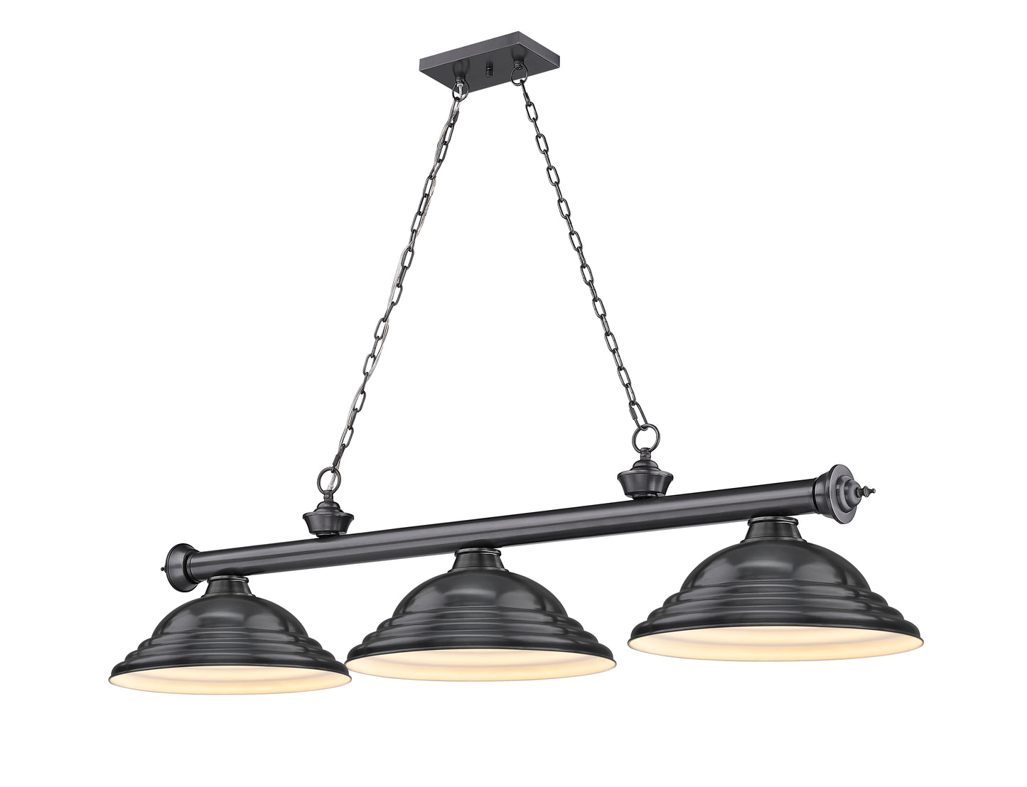 2306-3BP-SBP - Cordon 3 Light 58" Billiard - Bronze Plate