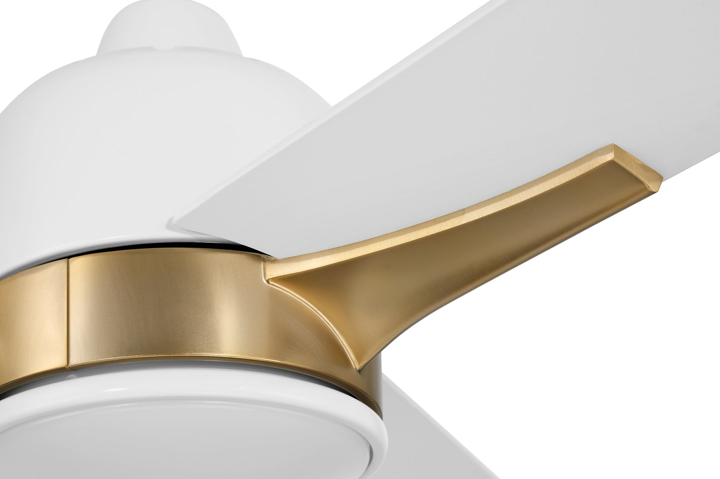 FUL52WSB3 - Fuller 52" 3 Blade Ceiling Fan with Light Kit - White / Satin Brass