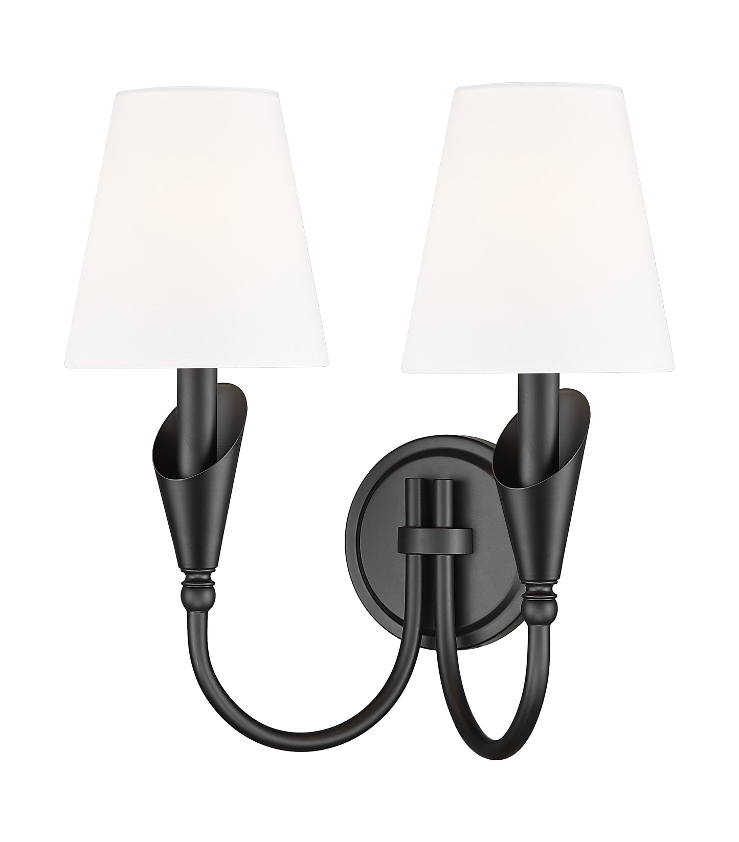 4014-2S-MB - Claudelle 2 Light Wall 14" Sconce - Matte Black
