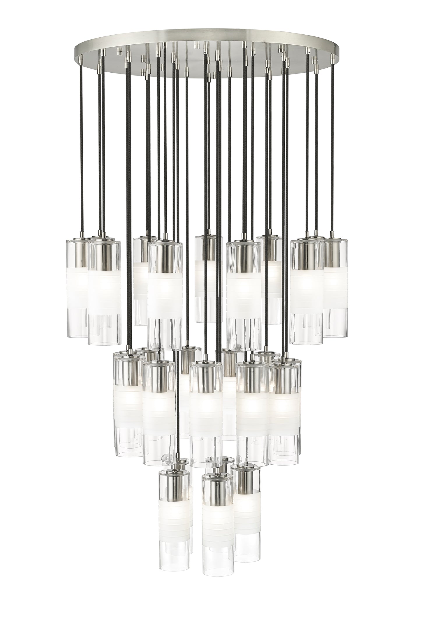 824P-27R-BN - Alton 27 Light 36" Chandelier - Brushed Nickel