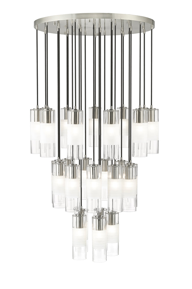824P-27R-BN - Alton 27 Light 36" Chandelier - Brushed Nickel