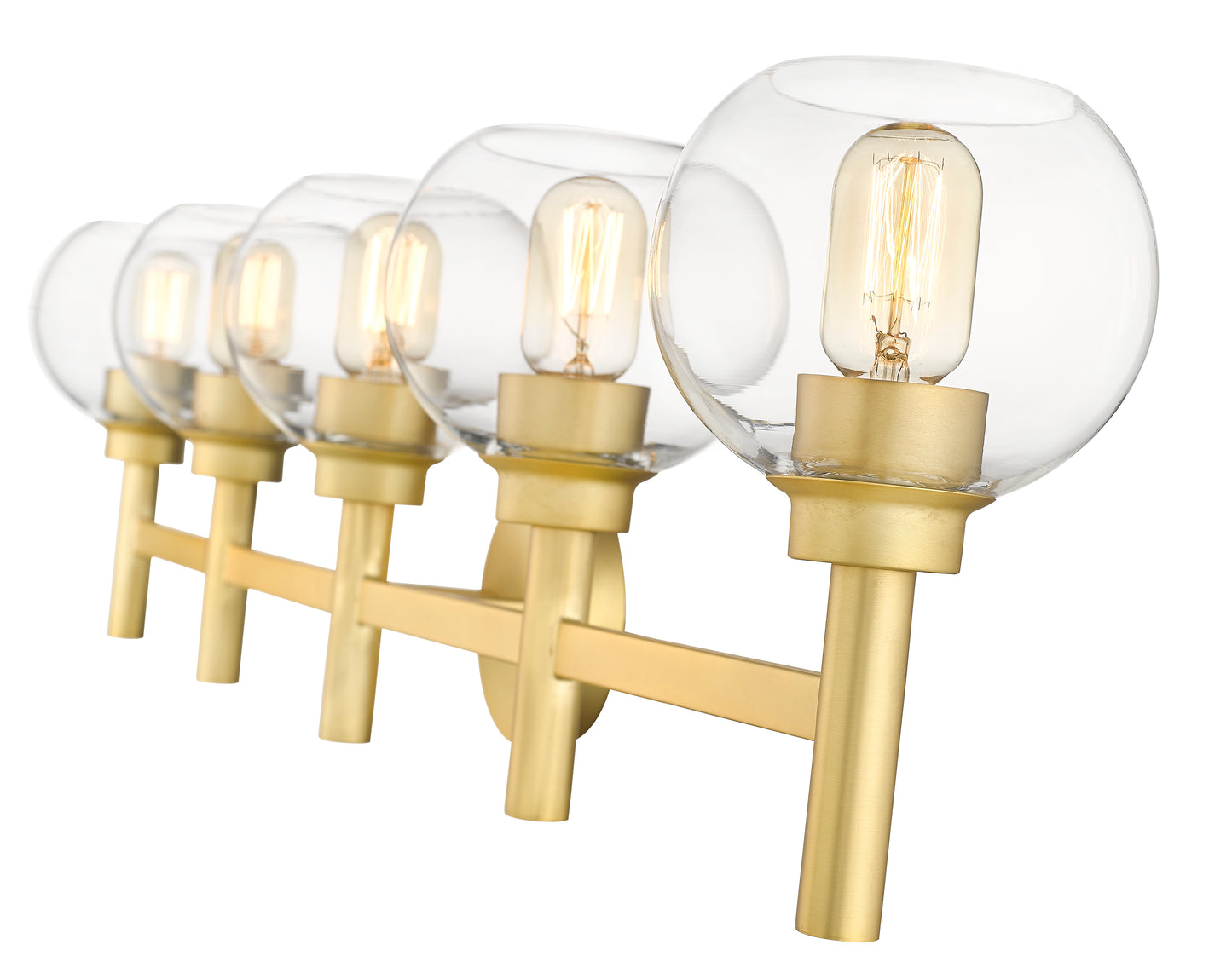 7502-5V-BG - Sutton 5 Light 40" Vanity - Brushed Gold