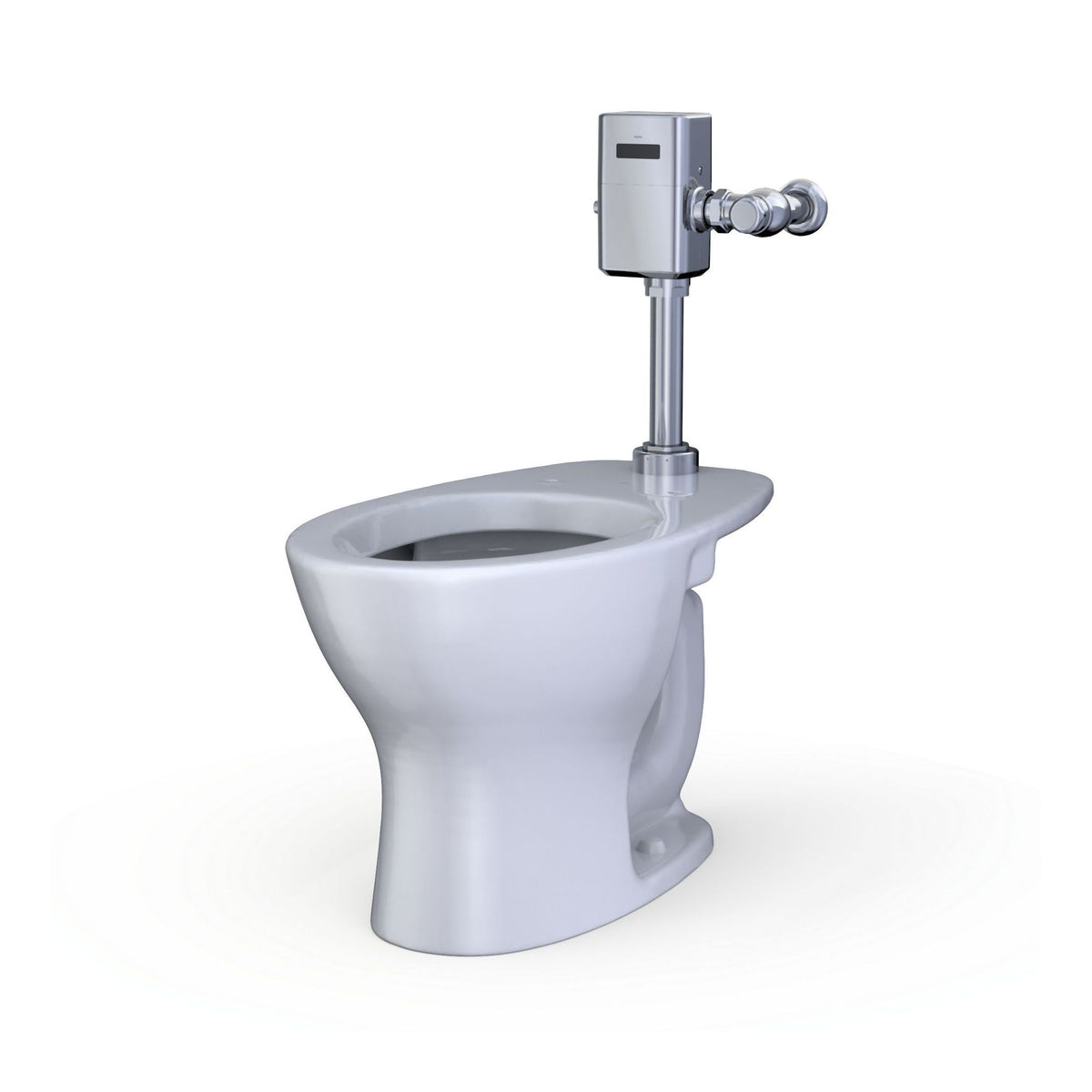 CT725CUG#01 - Commercial Floor Mounted Elongated Toilet with CEFIONTECT Ceramic Glaze - Cotton White