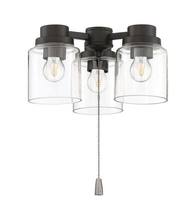 LK301102-FB-LED - 3 Light Universal Light Kit in Flat Black