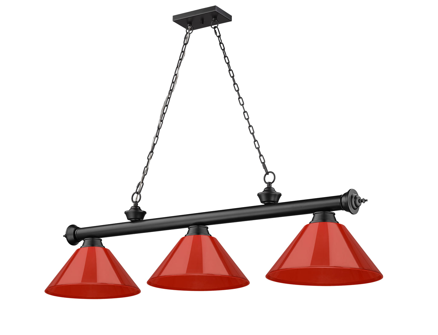2306-3BRZ-PRD - Cordon 3 Light 57" Billiard - Bronze