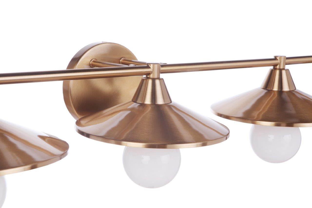 12546SB5 - Isaac 5 Light 46" Wide Vanity Light - Satin Brass
