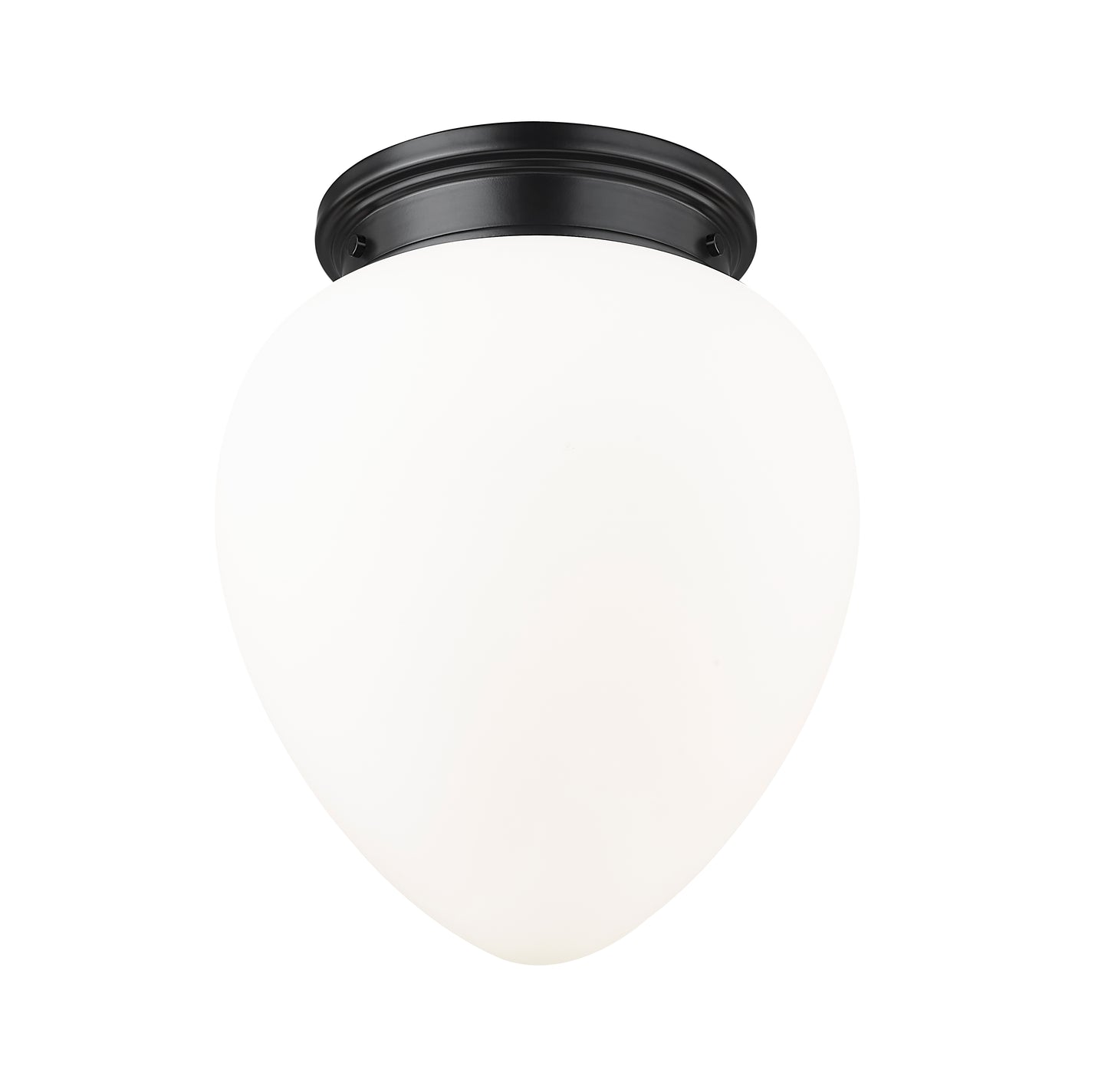 1945F12-MB - Gideon 1 Light Flush 12" Mount - Matte Black