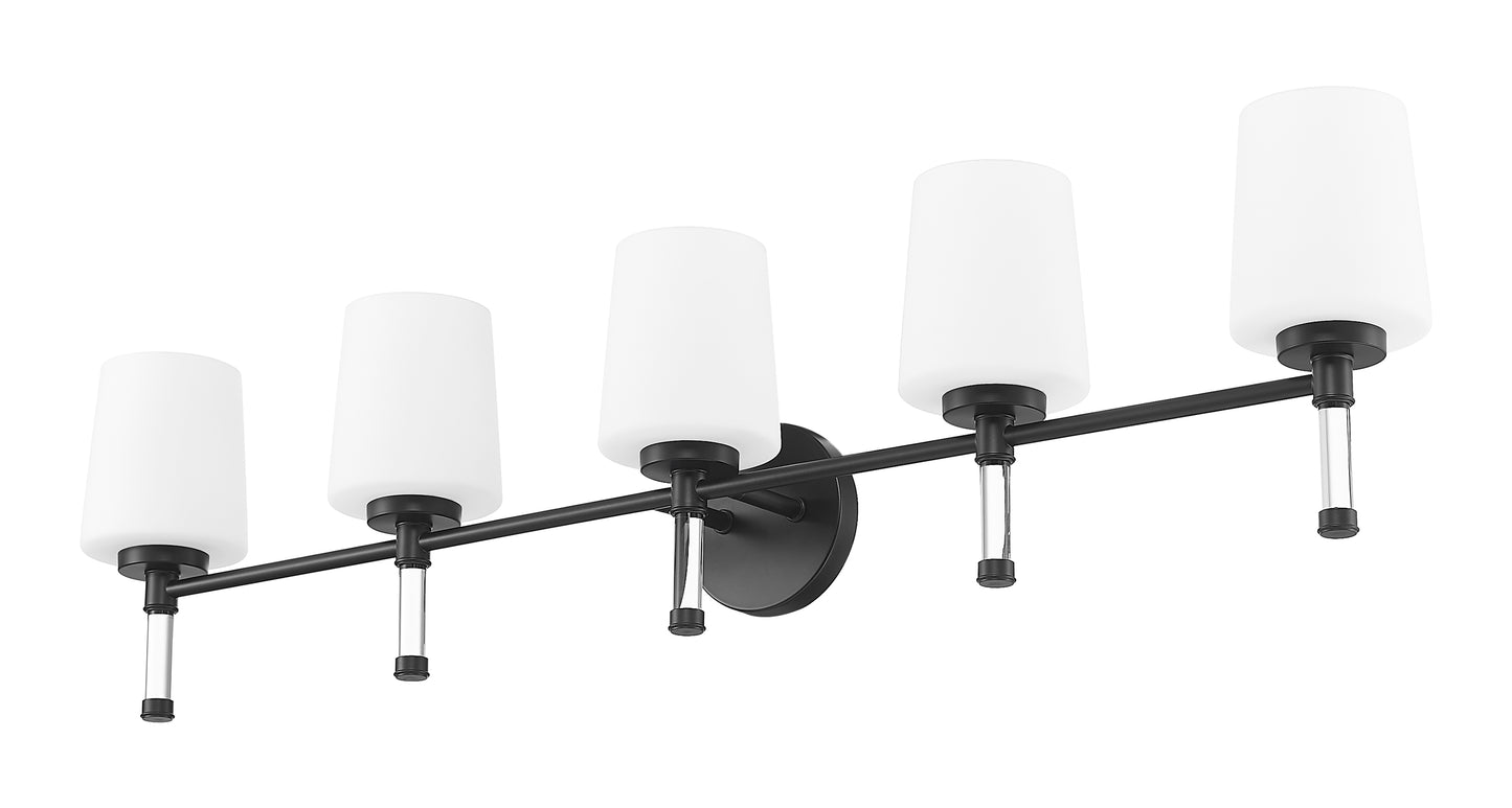 7700-5V-MB - Henri 5 Light 42" Vanity - Matte Black