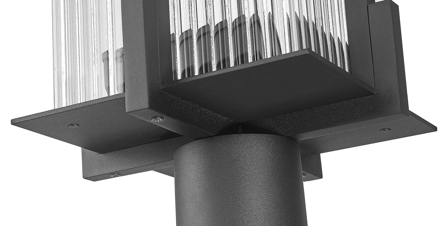 5031PHBR-5009P96-BK - Fortis 2 Light Outdoor Post Mounted 120" Fixture - Sand Black