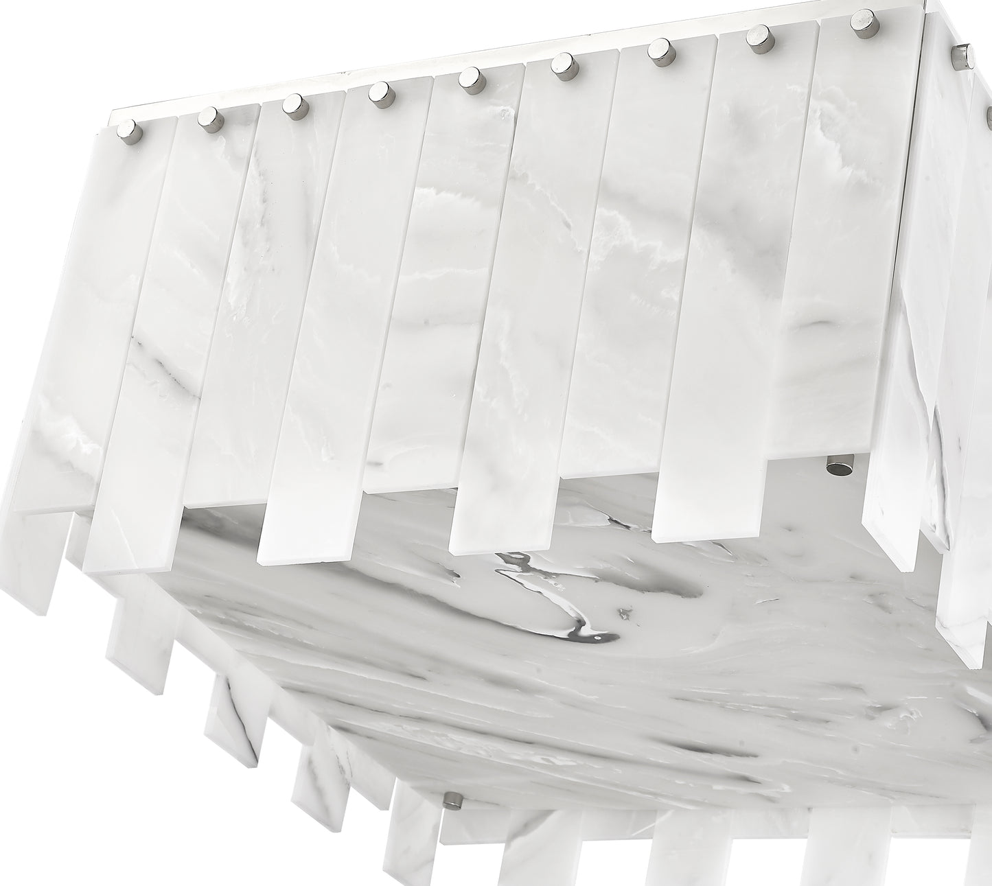 345F20-PN - Viviana 9 Light Flush 20" Mount - Polished Nickel