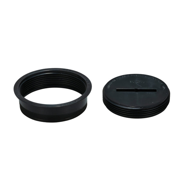 68501 -  3" Quick-Fit Cleanout Fitting with Plastic Countersunk Plug