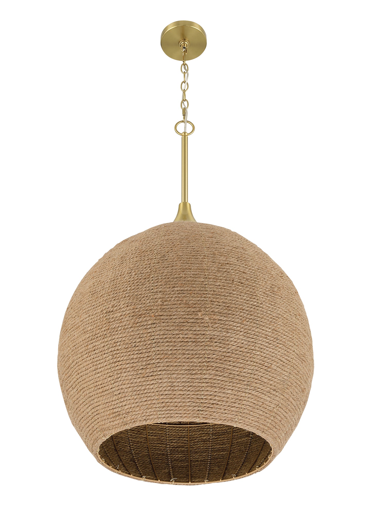 61393-SB - Keira 3 Light 21" Wide Pendant - Satin Brass