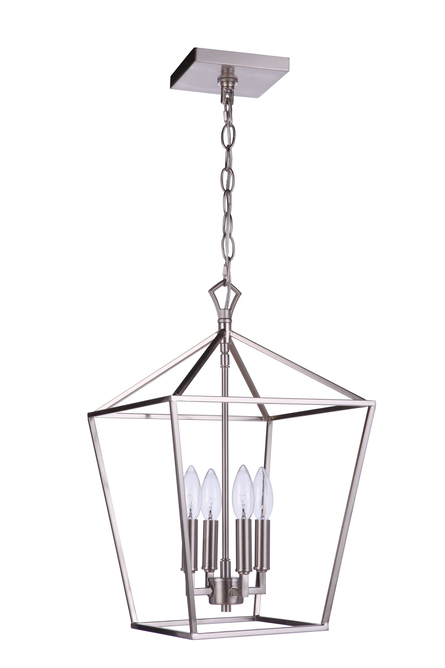56334-BNK - Flynt II 4 Light 12" Wide Foyer Light - Brushed Nickel