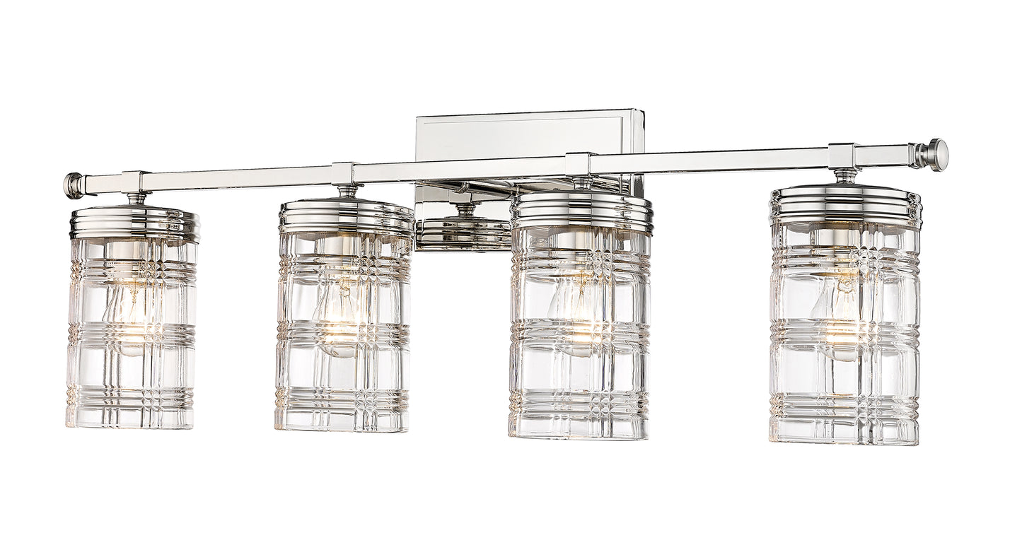 344-4V-PN - Archer 4 Light 33" Vanity - Polished Nickel