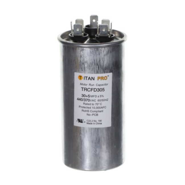 TRCFD305 - TITAN PRO CAPACITOR 30+5 MFD 440/370V ROUND