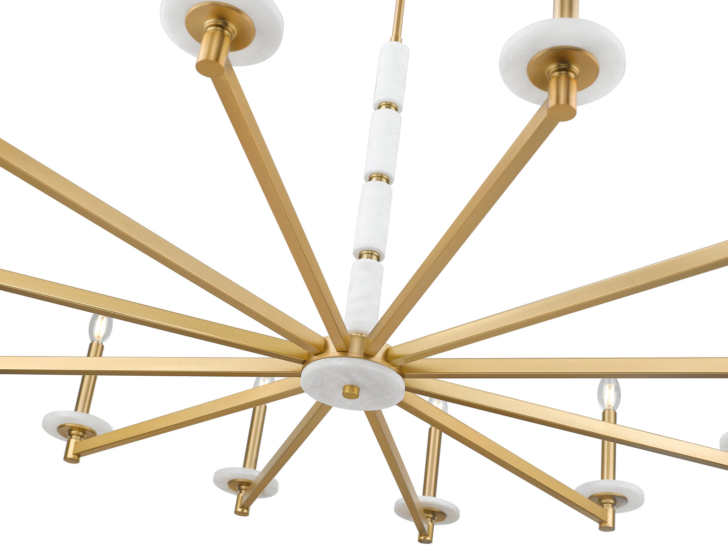 3045-12MGLD - Kaden 12 Light 48" Chandelier - Modern Gold