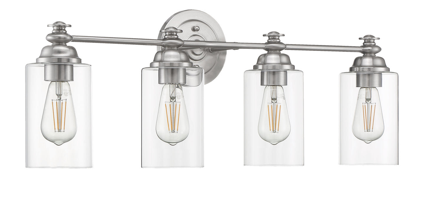 49804-BNK-C - Dardyn 4 Light 30" Wide Vanity Light - Brushed Nickel
