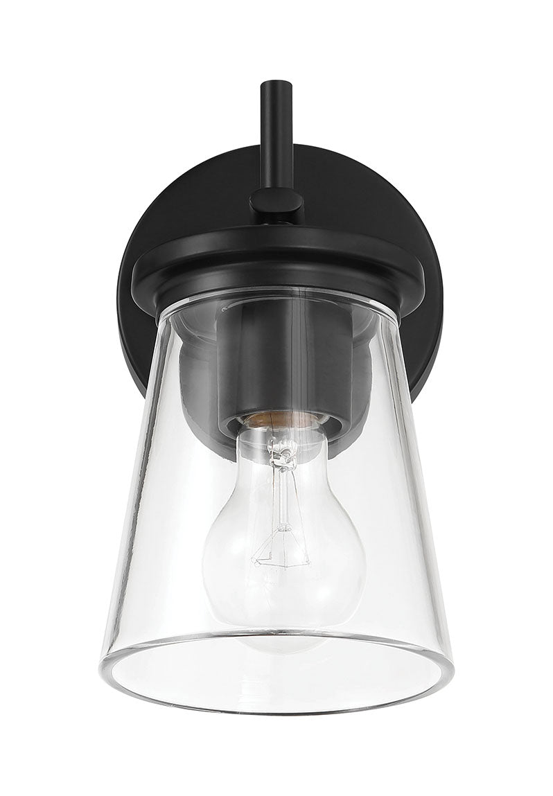 60401-FB - Connell 1 Light 9.38" High Wall Sconce - Flat Black