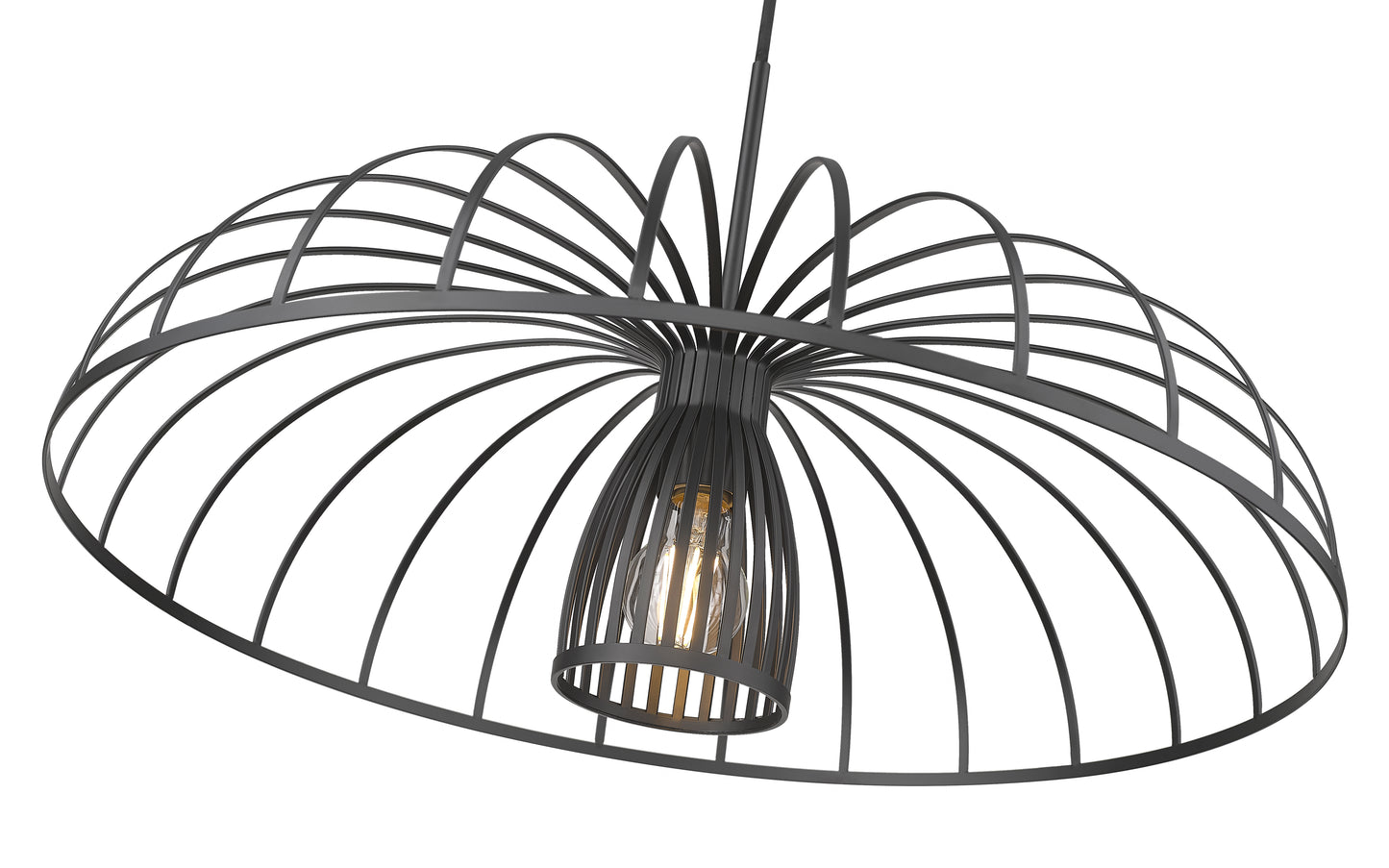 623P24-MB - Valencia 1 Light 24" Pendant - Matte Black