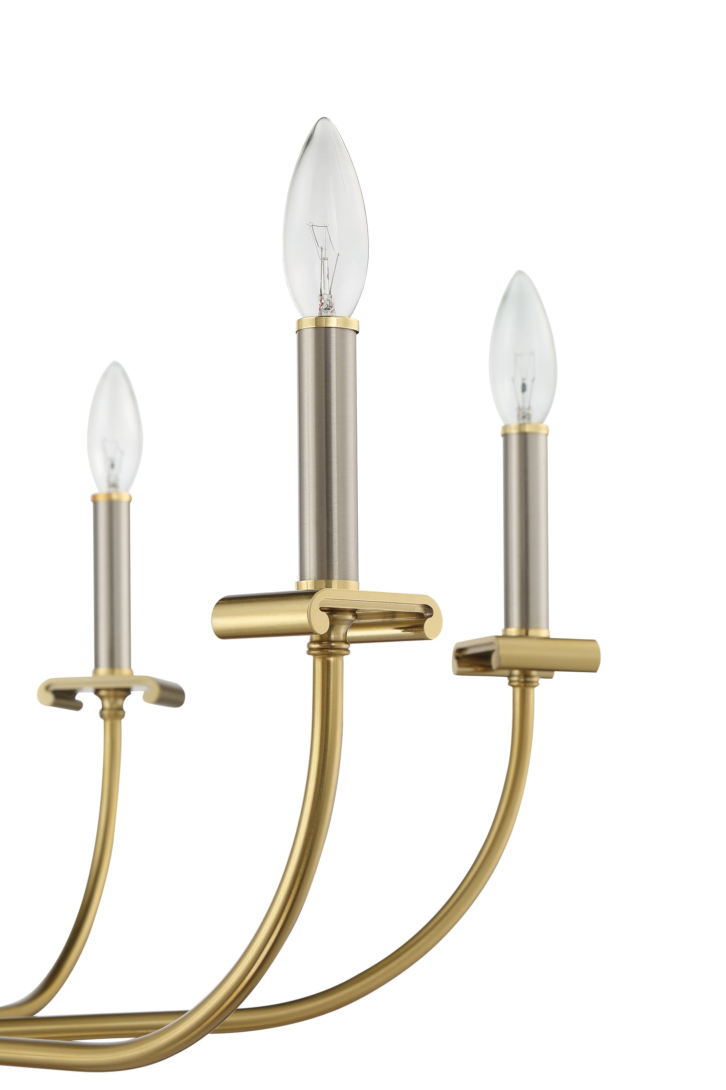 54826-BNKSB - Stanza 6 Light 26" Wide Chandelier - Brushed Polished Nickel / Satin Brass