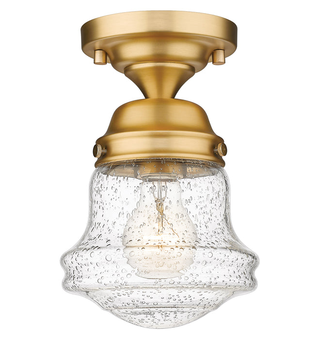 736F1-HBR - Vaughn 1 Light Flush 6" Mount - Heritage Brass