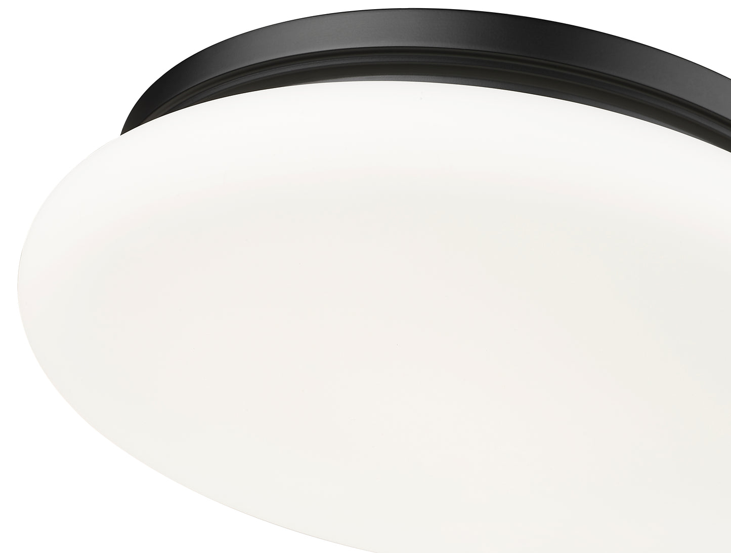 1025F16-MB-LED - Soleil 1 Light Flush 16" Mount - Matte Black