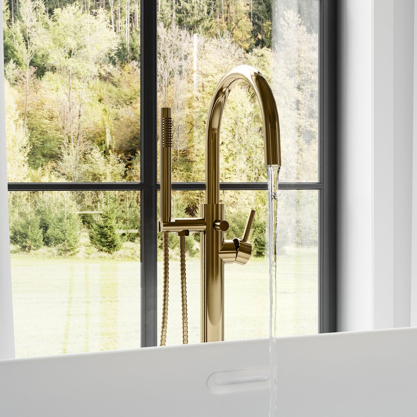 EMBY-BTF-PG - Autograph Edition Emerald Bay Bath Tub Filler in Polished Gold
