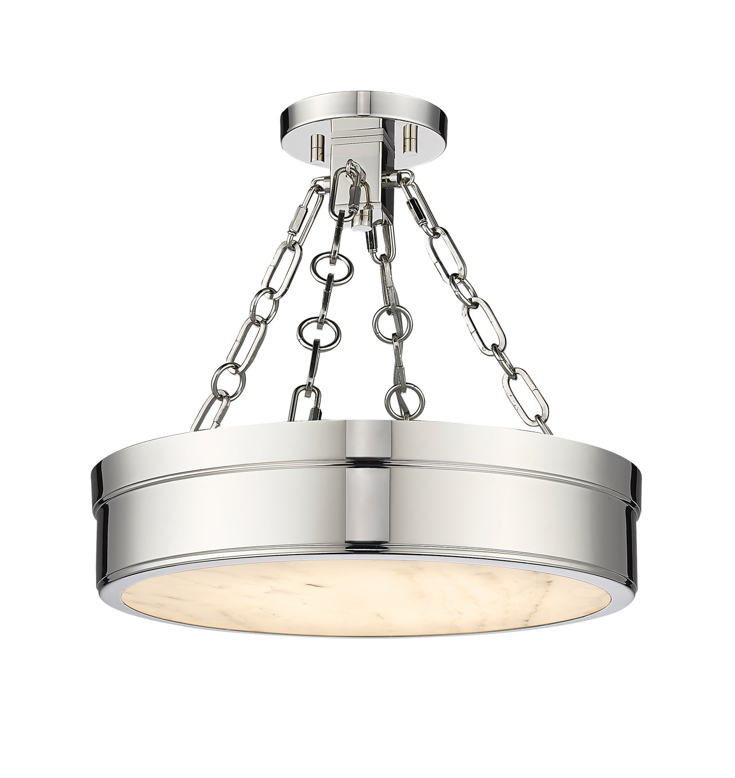 1944SF15-PN-LED - Anders 1 Light Semi Flush 15" Mount - Polished Nickel