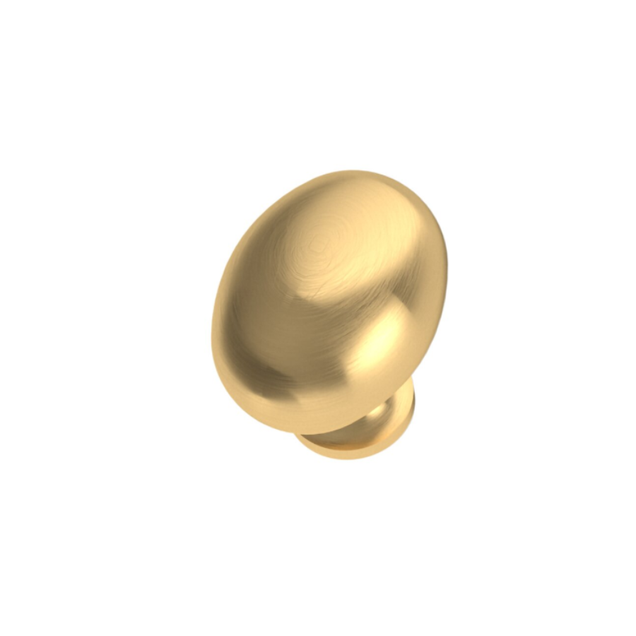4913044 - 1 5/16" Oval Knob - Satin Brass