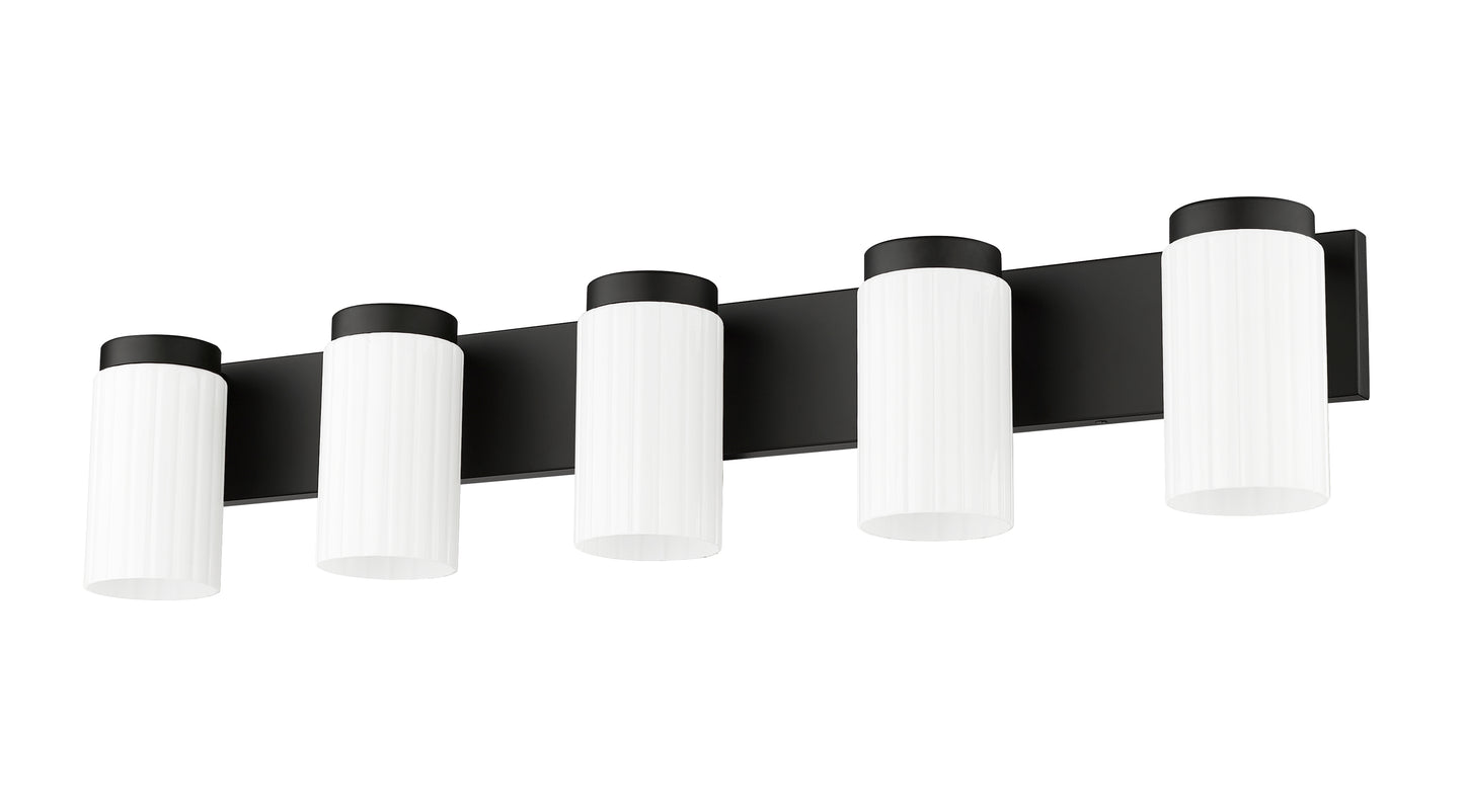 746-5V-MB - Burk 5 Light 38" Vanity - Matte Black