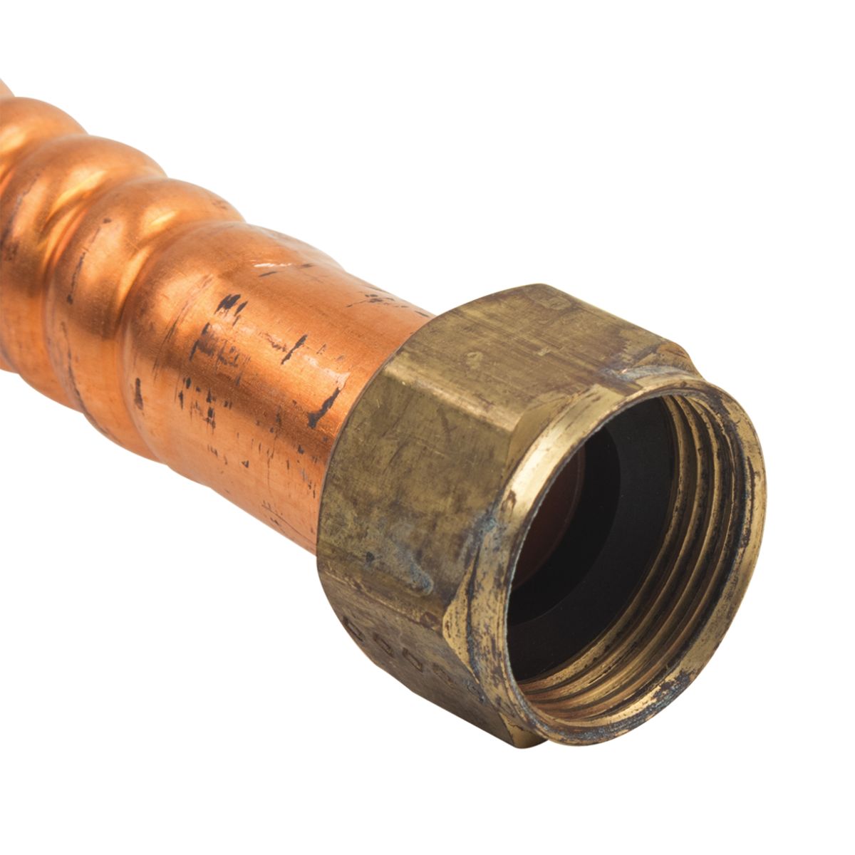 WB034-18N - Copper Water Heater Connector - 3/4" FIP x Sweat, 18"