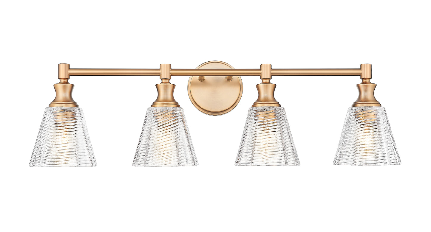 7704-4V-MGLD - Auden 4 Light 32" Vanity - Modern Gold