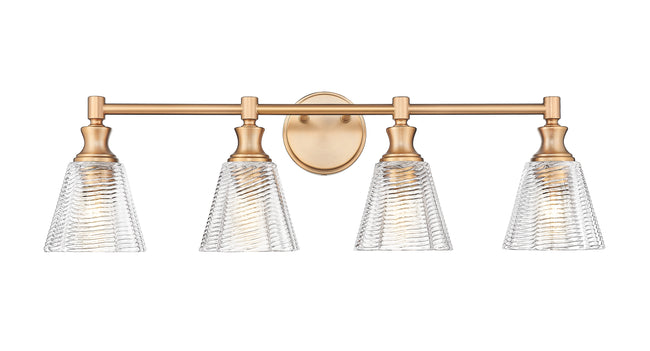 7704-4V-MGLD - Auden 4 Light 32" Vanity - Modern Gold