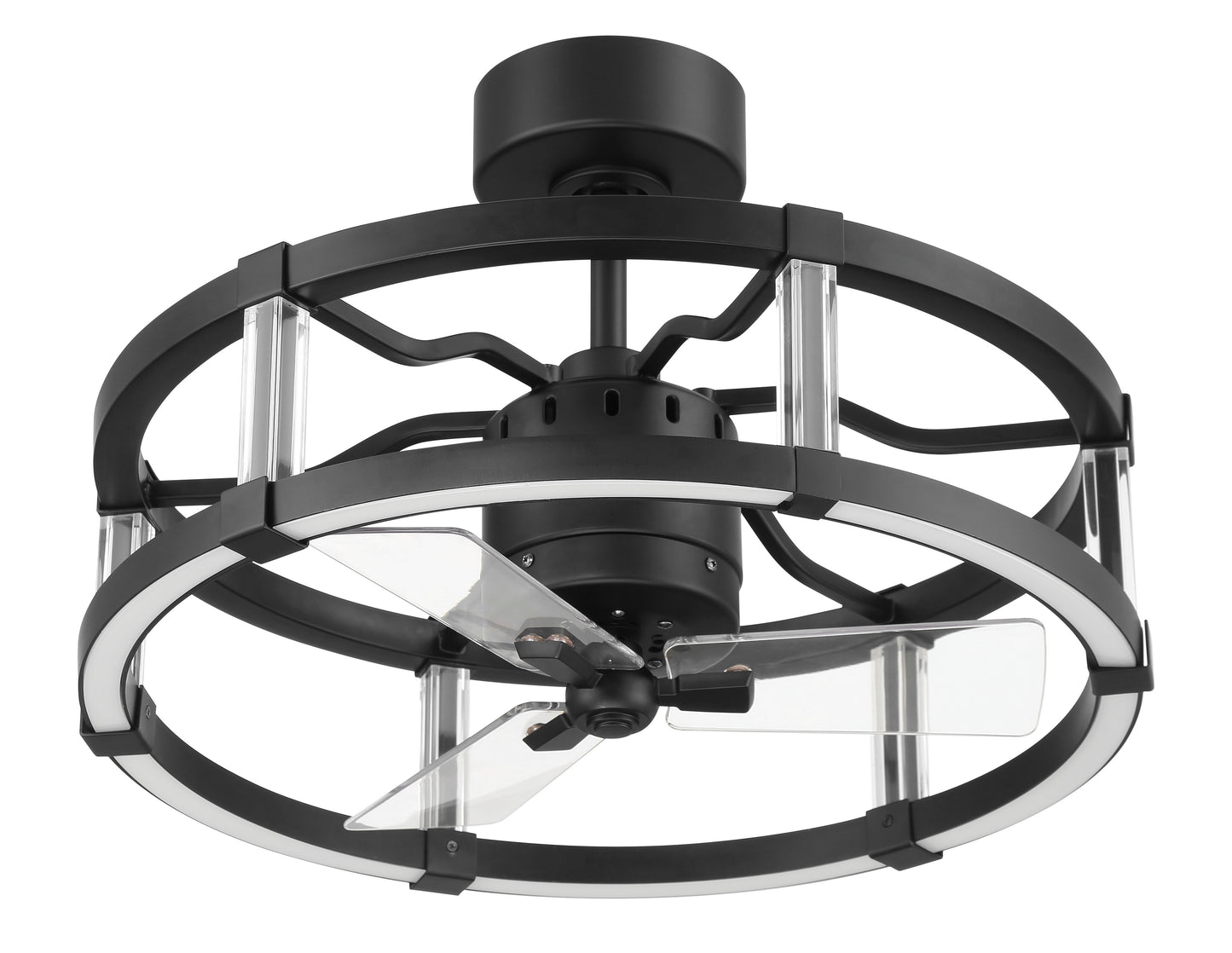 ALS24FB3 - Alexis 18" 3 Blade Ceiling Fan with Light Kit - Flat Black